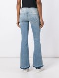 stonewashed flared jeans