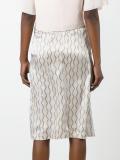 chevron front slit skirt