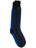 striped colour block socks