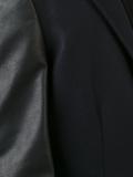 contrast sleeve blazer