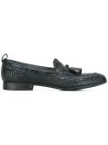 interlaced leather mocassins
