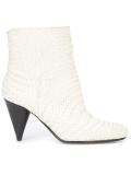 interlaced mid-calf boots