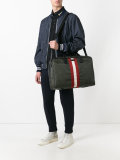 striped holdall