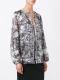 baroque print loose blouse