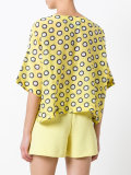 printed ruffle blouse 