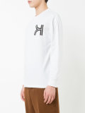'k' print longsleeved T-shirt