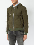 suede hooded jacket