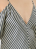 cold shoulder stripe dress