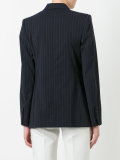 pinstripe peak lapel blazer