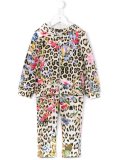 leopard floral print tracksuit