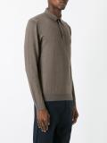 long sleeved knitted polo shirt