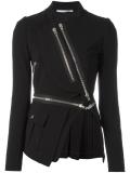 asymmetric zip detail jacket