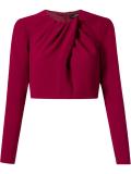 cropped pleated blouse
