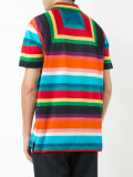 geometric striped polo shirt