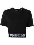 slogan trim T-shirt