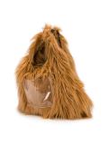 faux fur hobo tote