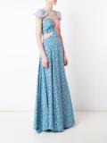 shoulder caps bicolour dress