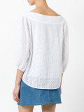 perforated trim blouse 