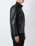 zipped leather jacket  
