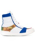 punch hole hi-top sneakers