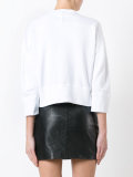 cropped printed sweatshirt