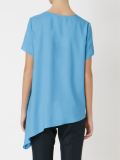 round neck asymmetric blouse