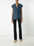 V-neck denim top