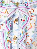 multiple print ruffled dress