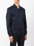 ribbed collar bomber jacket