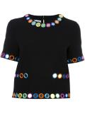 embellished shortsleeved blouse
