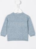 embroidered logo cardigan