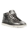 metallic hi-top sneakers