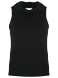 cowl neck sleeveless blouse