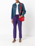 striped strap shoulder bag 
