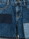 patchwork denim shorts 