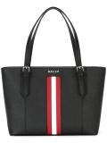 striped detail tote