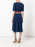 striped trim dress