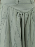 striped A-line skirt