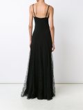 lace panel flared dress