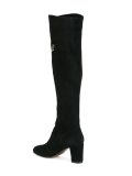 block heel knee high boots