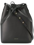 two-tone bucket shoulder bag