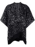 intarsia knit cape