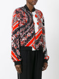 paisley patterned bomber
