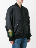 tiger embroidered bomber jacket