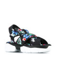 cross-over floral sandals 