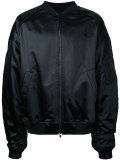 slogan back bomber jacket