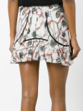 printed mini skirt