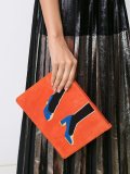 shoes print clutch 