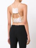 sequined cropped slip top