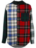 multi check hooded shirt